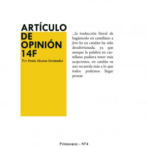 Artículo de opinión 14F 1º Fragmento