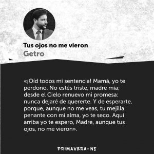 Getro: Tus ojos no me vieron